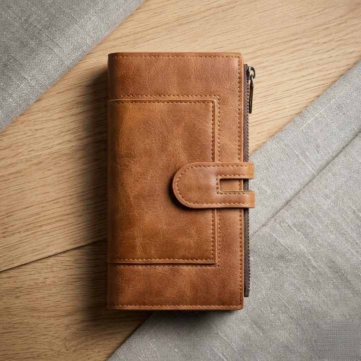 Leather Long Wallet