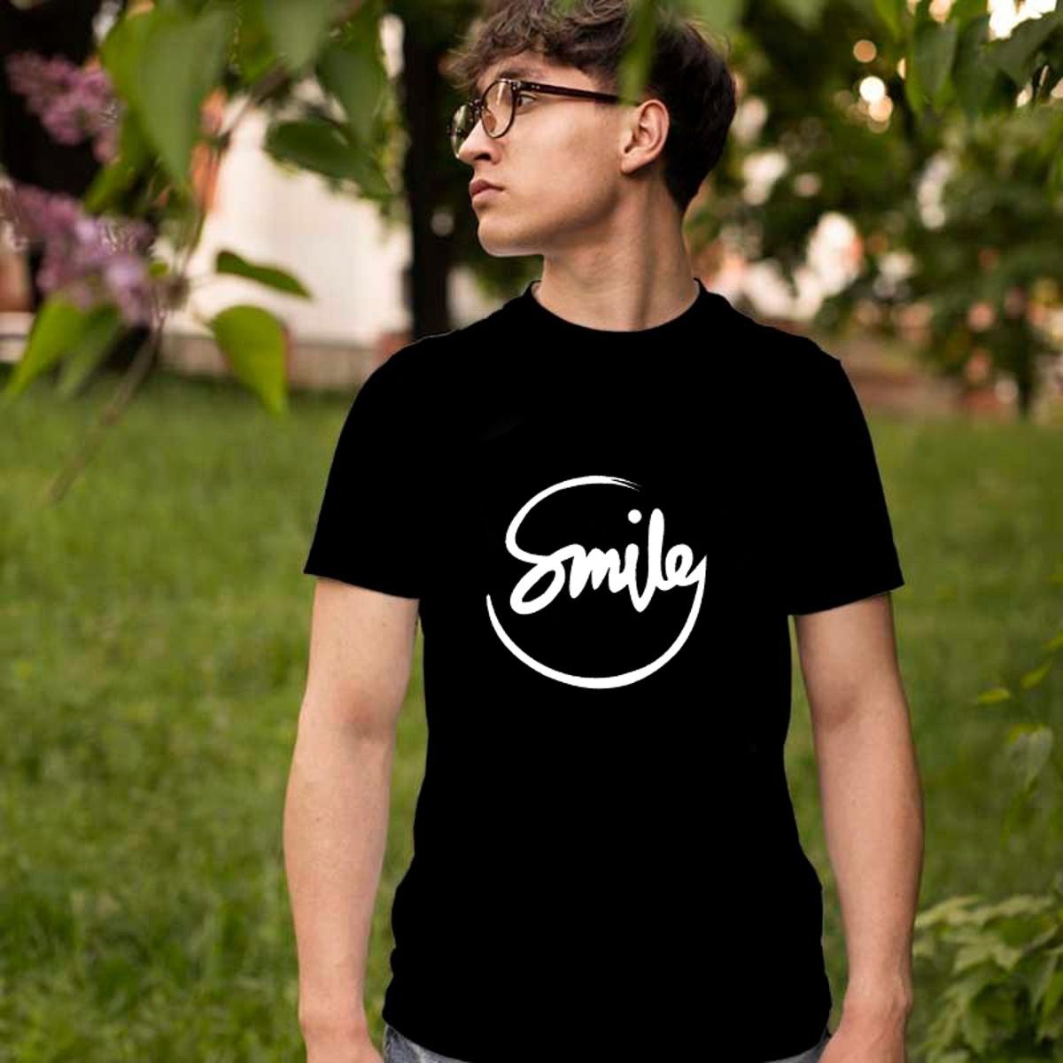 Neck Jersey T-Shirt for Men