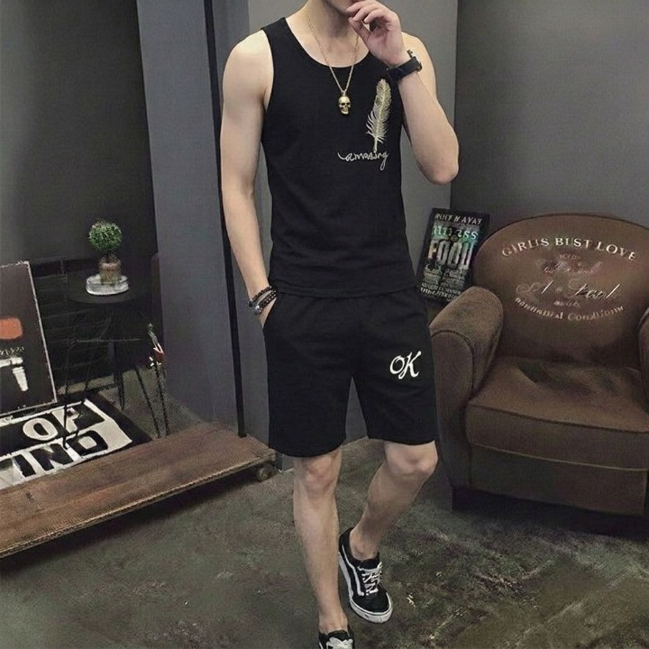Men's Summer Sando & Shorts Set