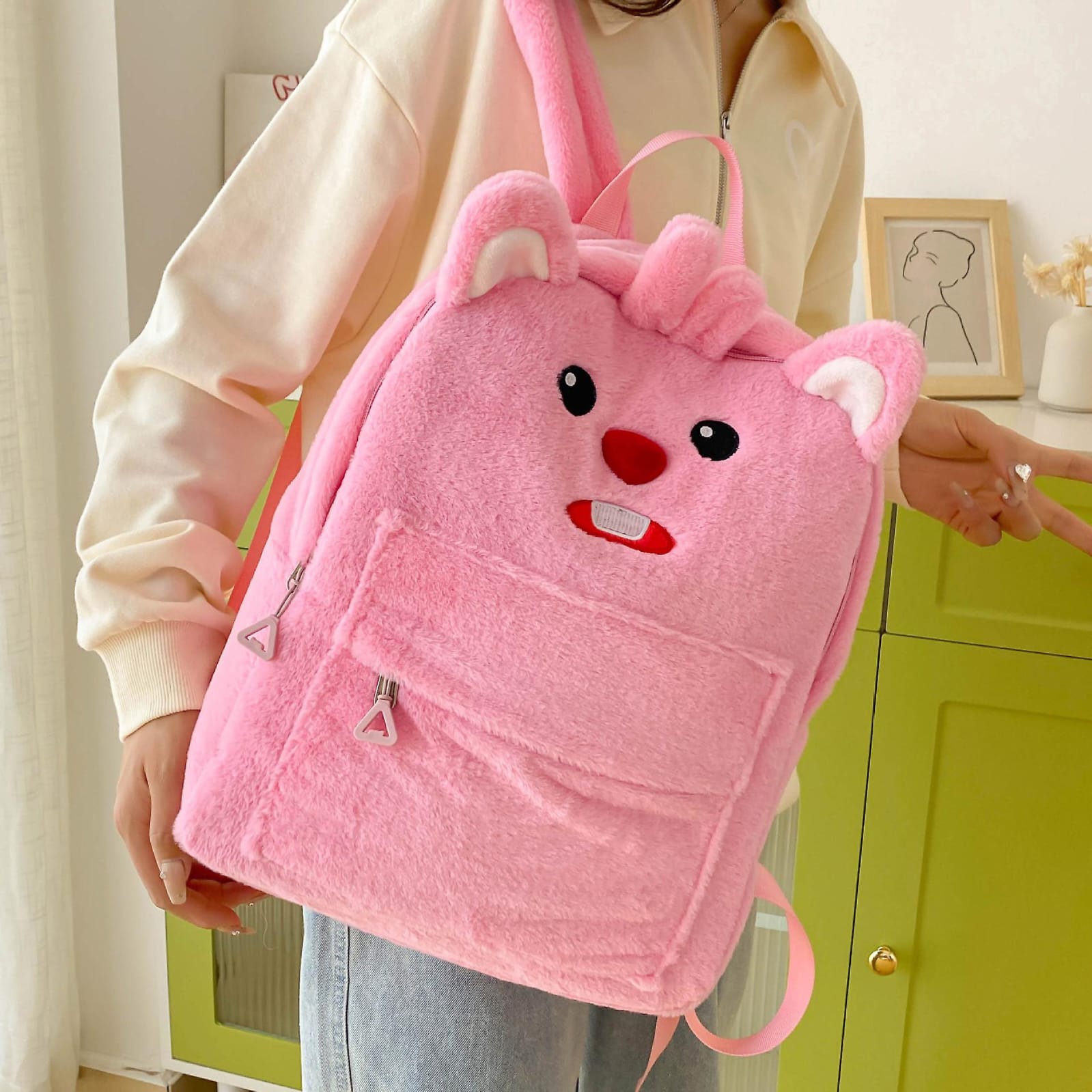 Fluffy School Bag