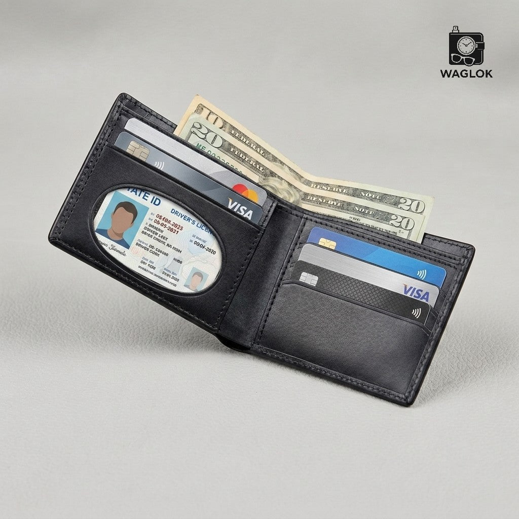 Men's Genuine Leather Bifold Wallet