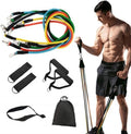 Resistance Bands Set - 11pcs Latex Pull Rope With Door Anchor, Handles, And Ankle Straps For Effective Home And Gym Workout Routines