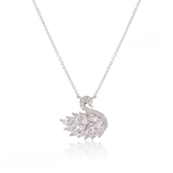Swan Zircon Necklace