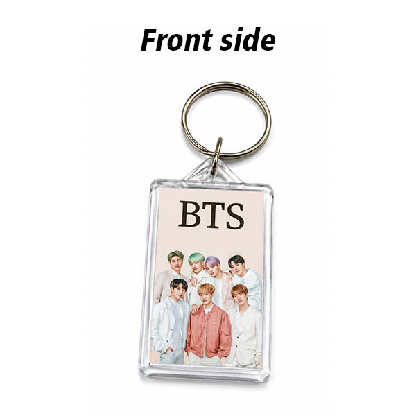 BTS Dual Side Printed Acrylic Keychain