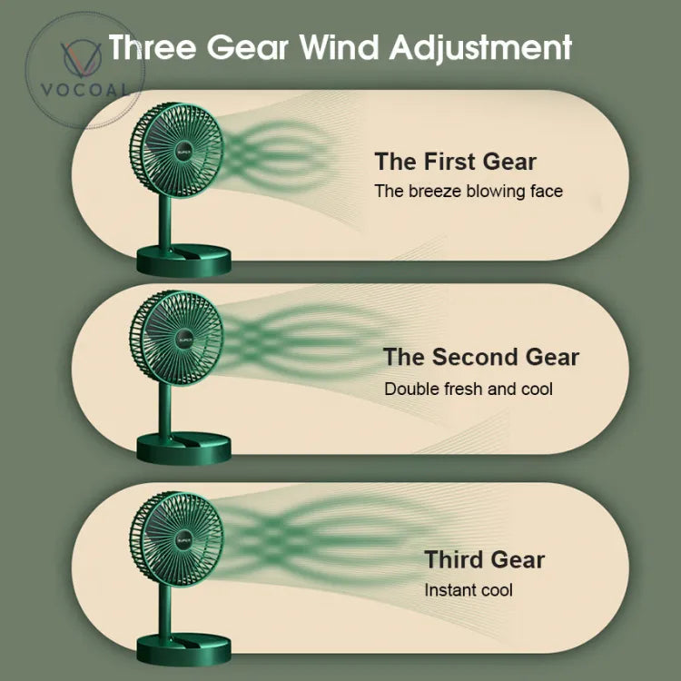 Folding Telescopic Floor Fan