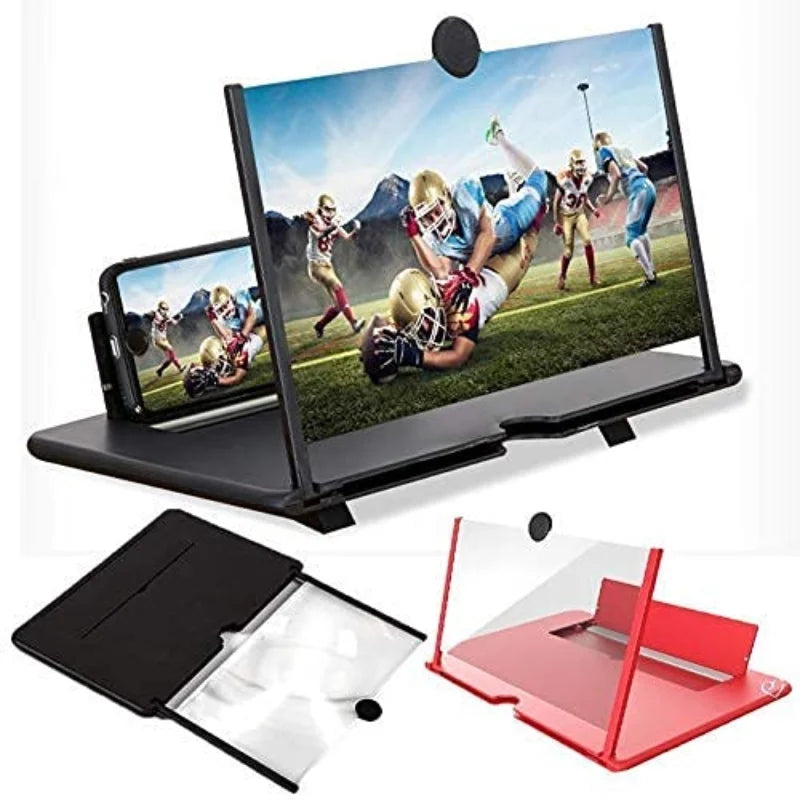 Mobile screen enlarger with eye protection