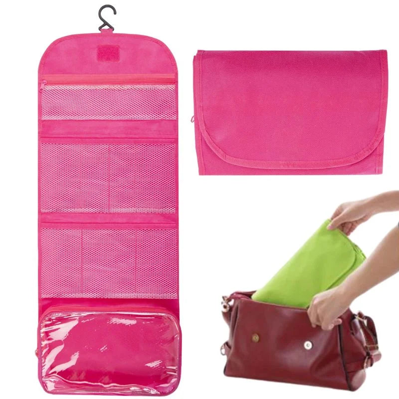 Travel Roll-Up Hanging Cosmetic & Toiletry Organizer Bag