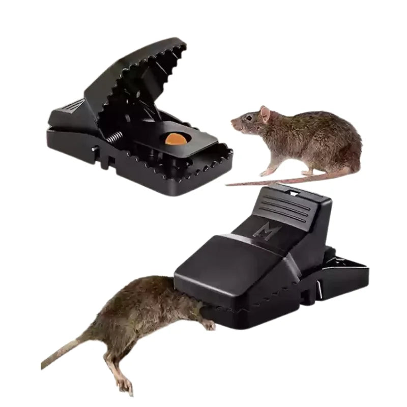 Fast-action reusable plastic mouse trap