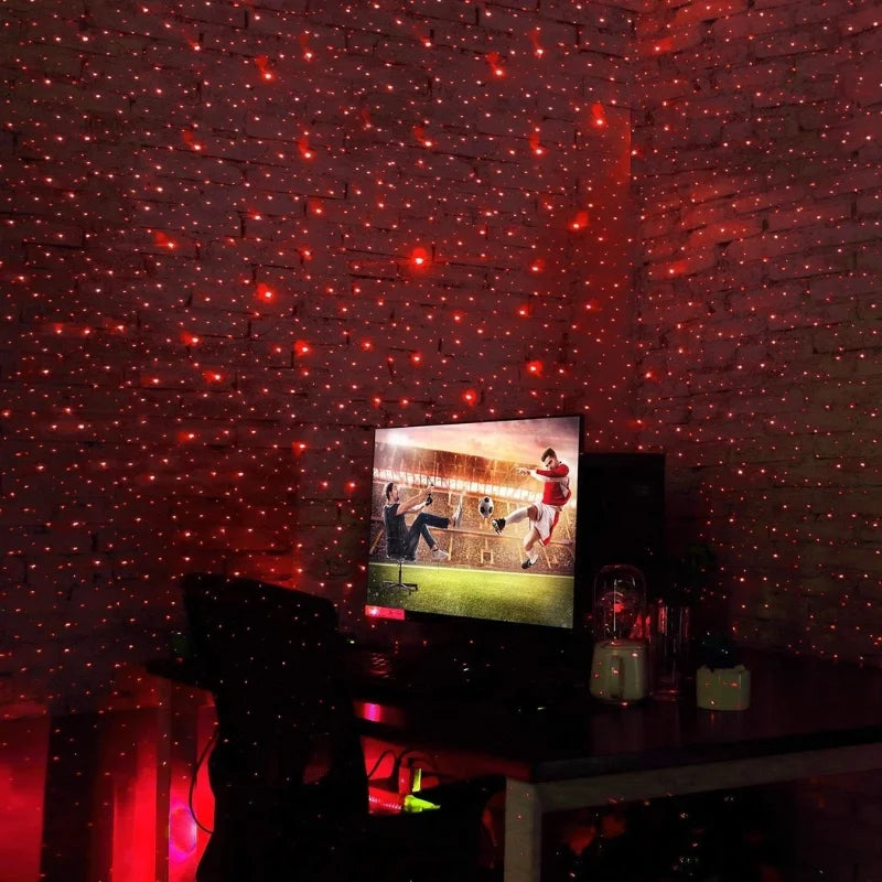 Mini star projector for ambiance