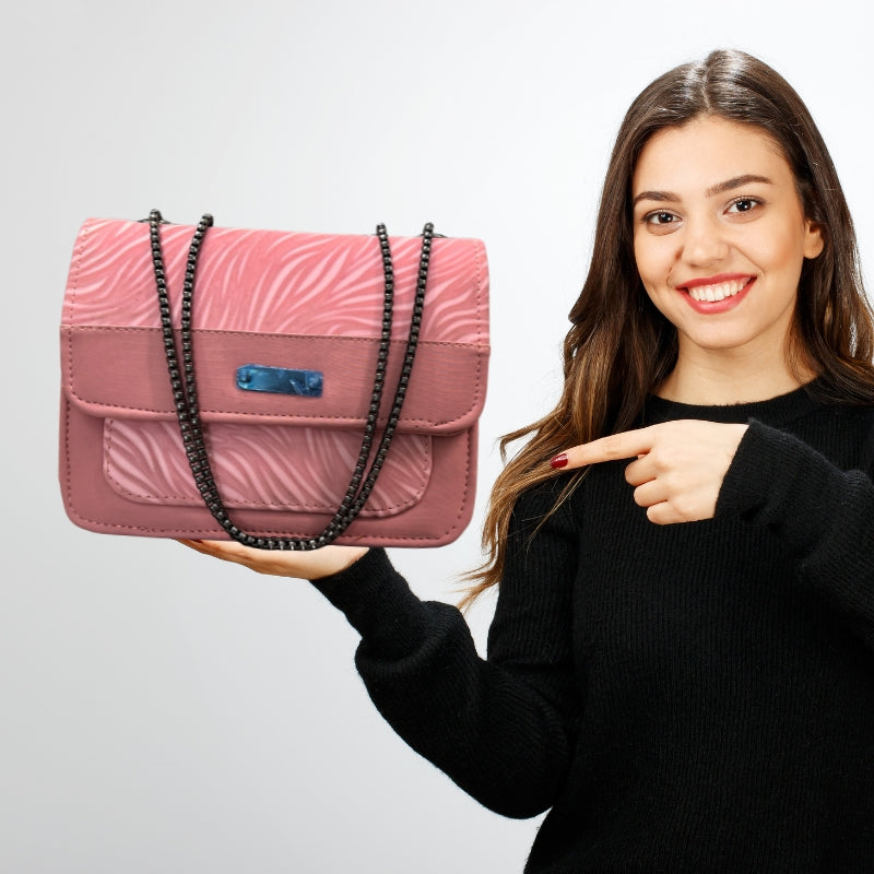 Elegant faux leather shoulder bag