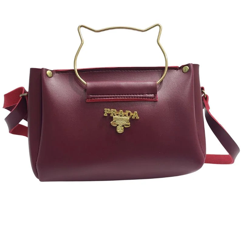 Elegant Cat Handle Handbag for Girls & Ladies