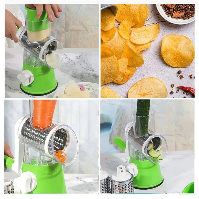Manual vegetable slicer grater