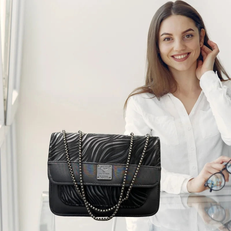 Elegant faux leather shoulder bag