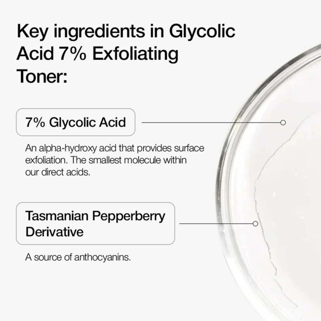Exfoliating glycolic acid toner