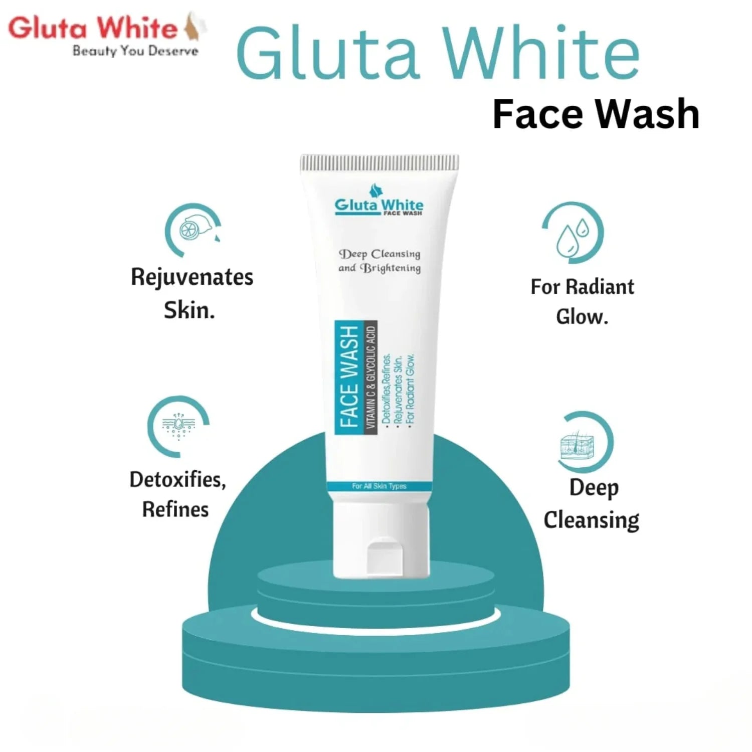 Brightening deep cleansing face wash