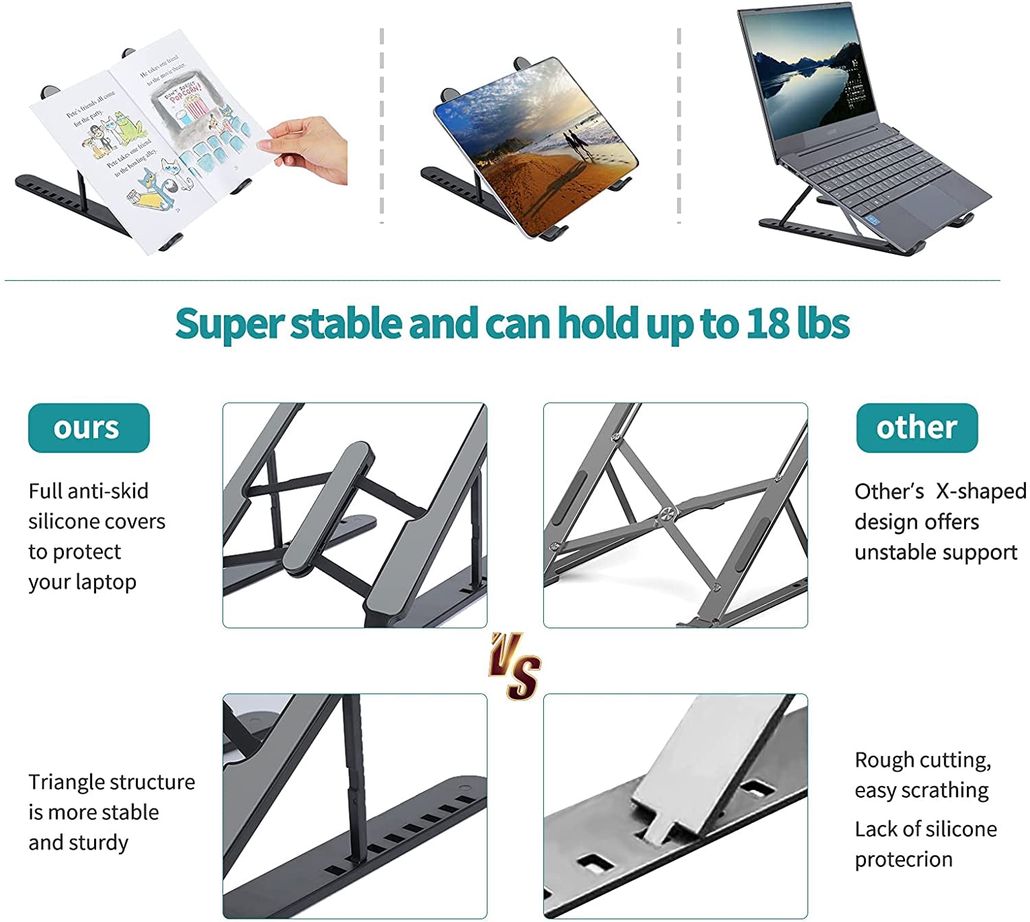 Laptop Stand with High Quality Plastic