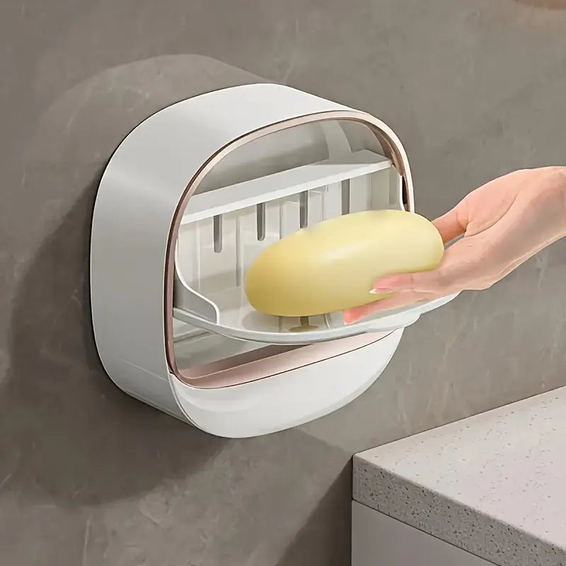 Wall-mounted soap holder