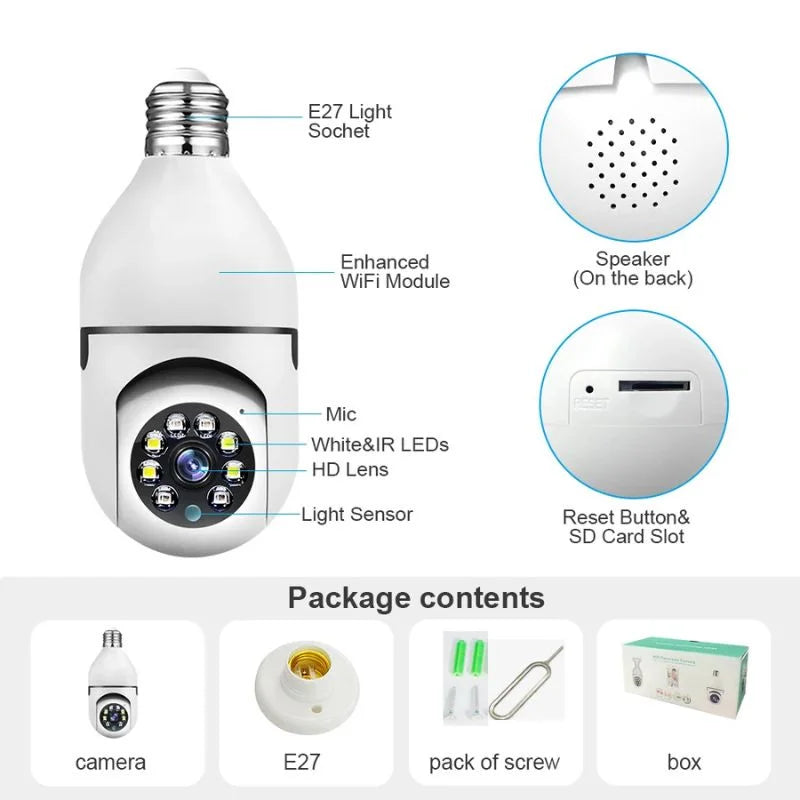 WiFi 360° Panoramic Security Camera