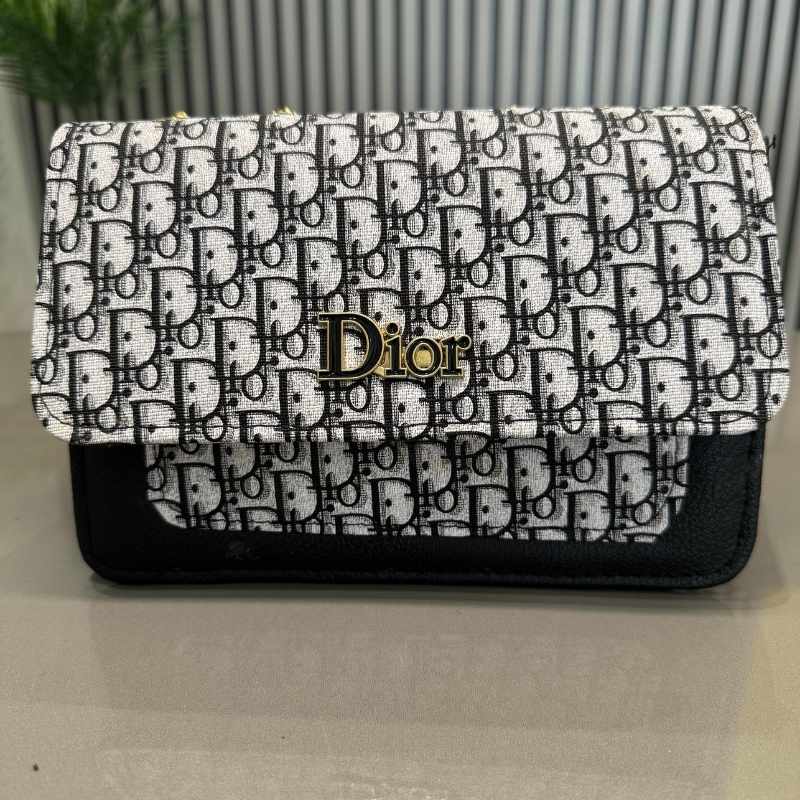 Elegant Dior designer flap clutch