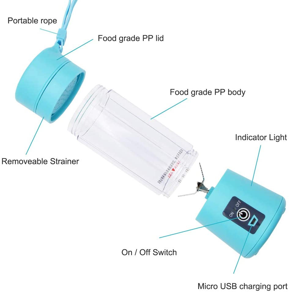 Portable rechargeable juicer blender