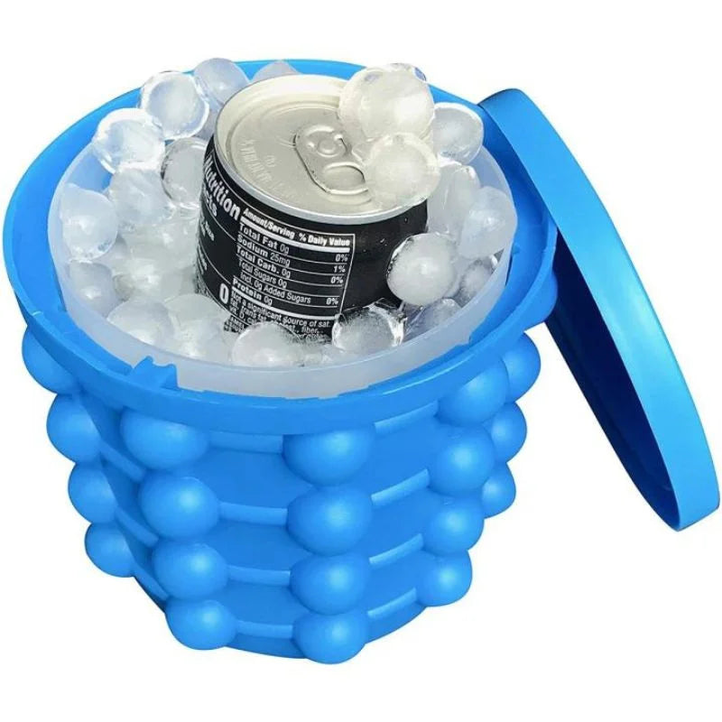 Portable silicone ice cube maker
