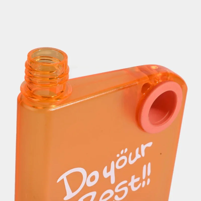 Slim portable notebook-style water bottle