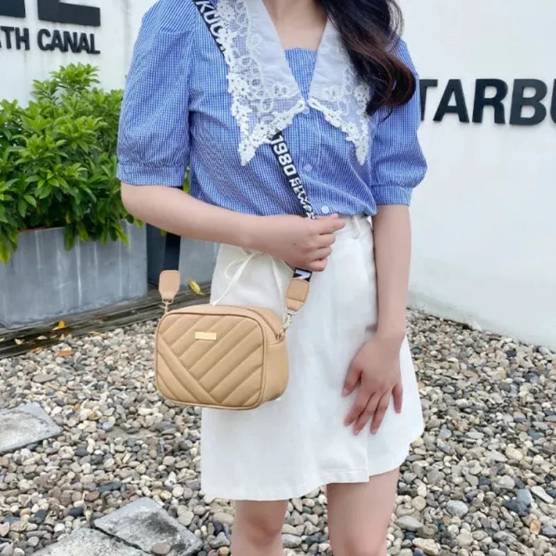 Trendy durable leather shoulder bag