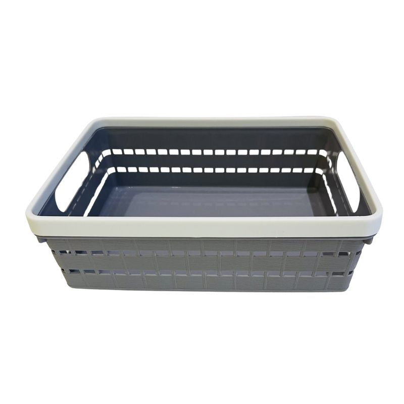 Durable plastic organizer basket