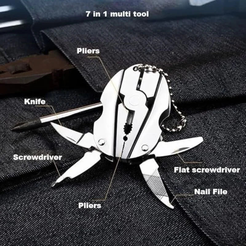Stainless Steel Outdoor Portable Multitool Plier Knife