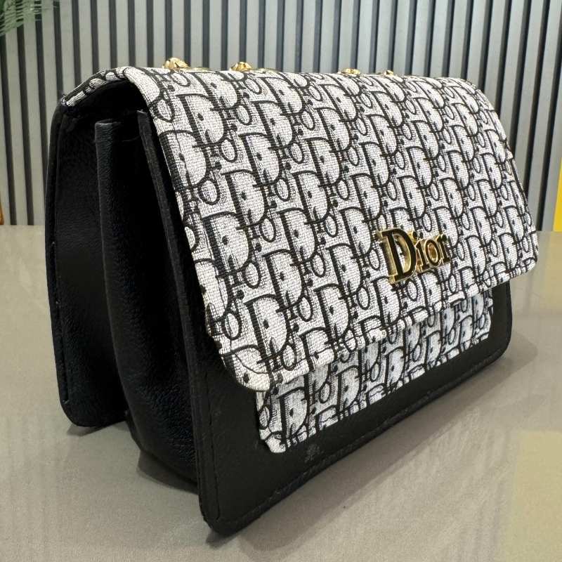 Elegant Dior designer flap clutch