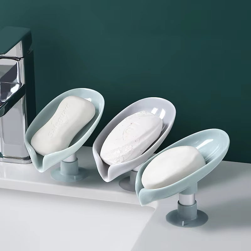 Fast-drying soap holder with suction