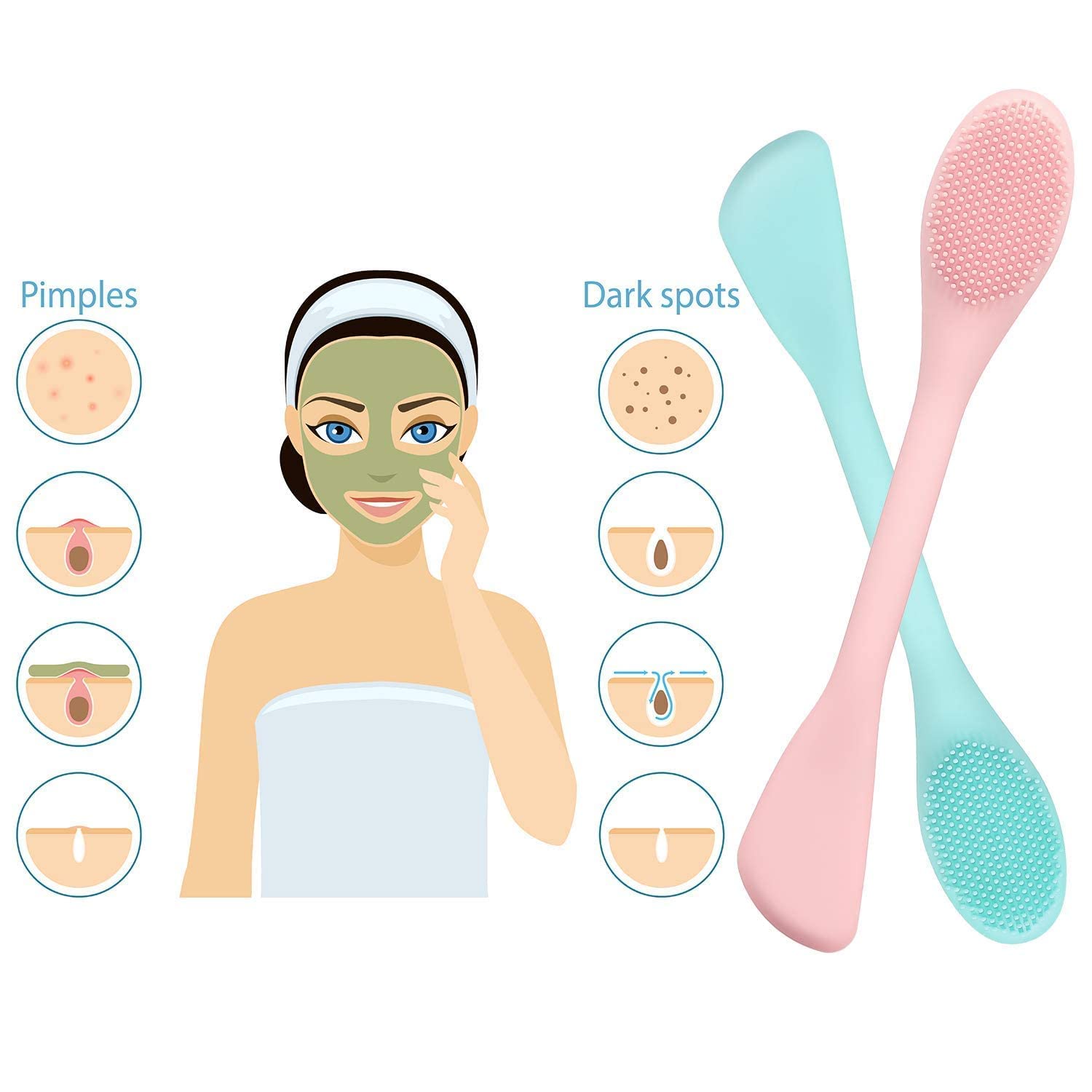 Smart Double-Ended Silicone Brush