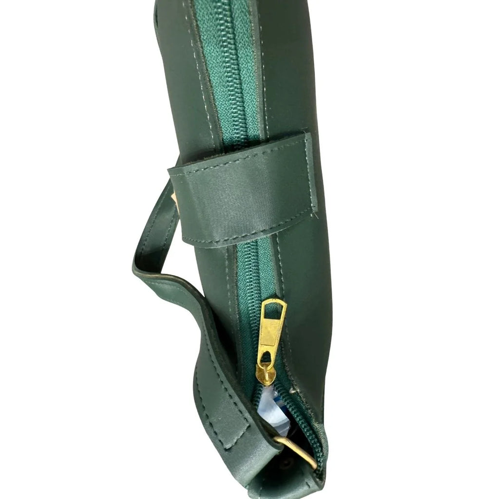 Elegant deep green shoulder bag