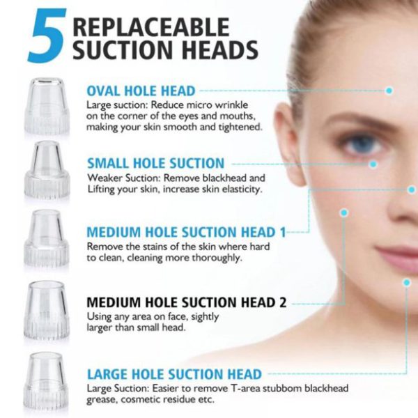 Deep facial pore vacuum cleaner