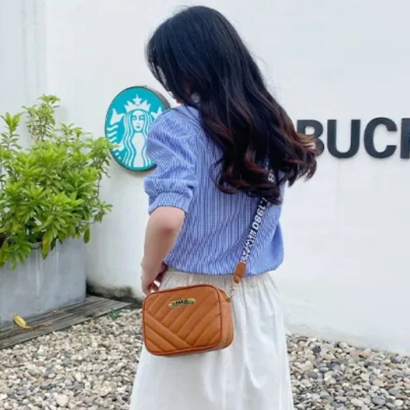 Trendy durable leather shoulder bag