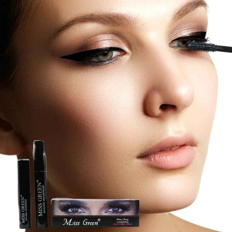 Waterproof mascara + eyeliner duo