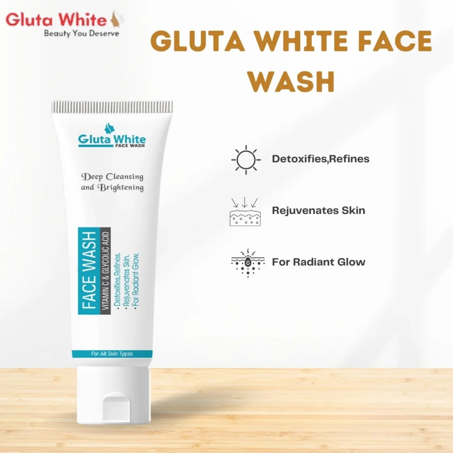 Brightening deep cleansing face wash