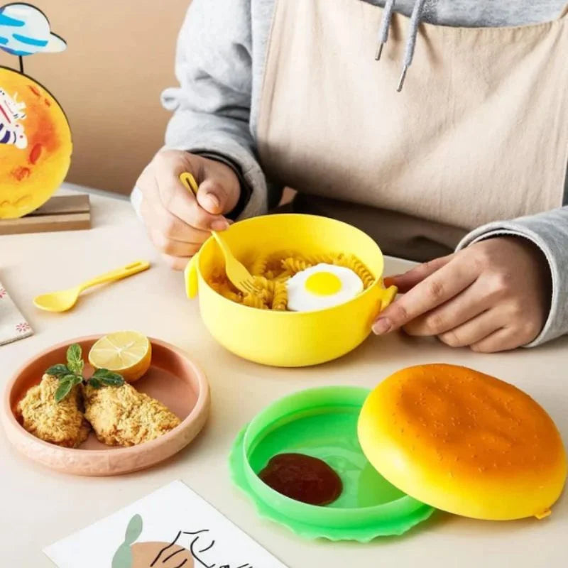 Hamburger Shaped Kids Lunch Box