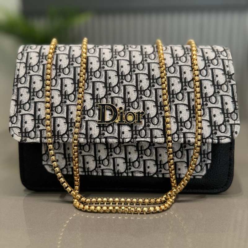Elegant Dior designer flap clutch