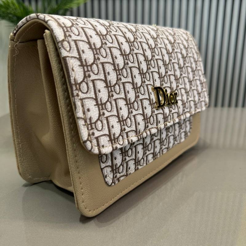 Elegant Dior designer flap clutch