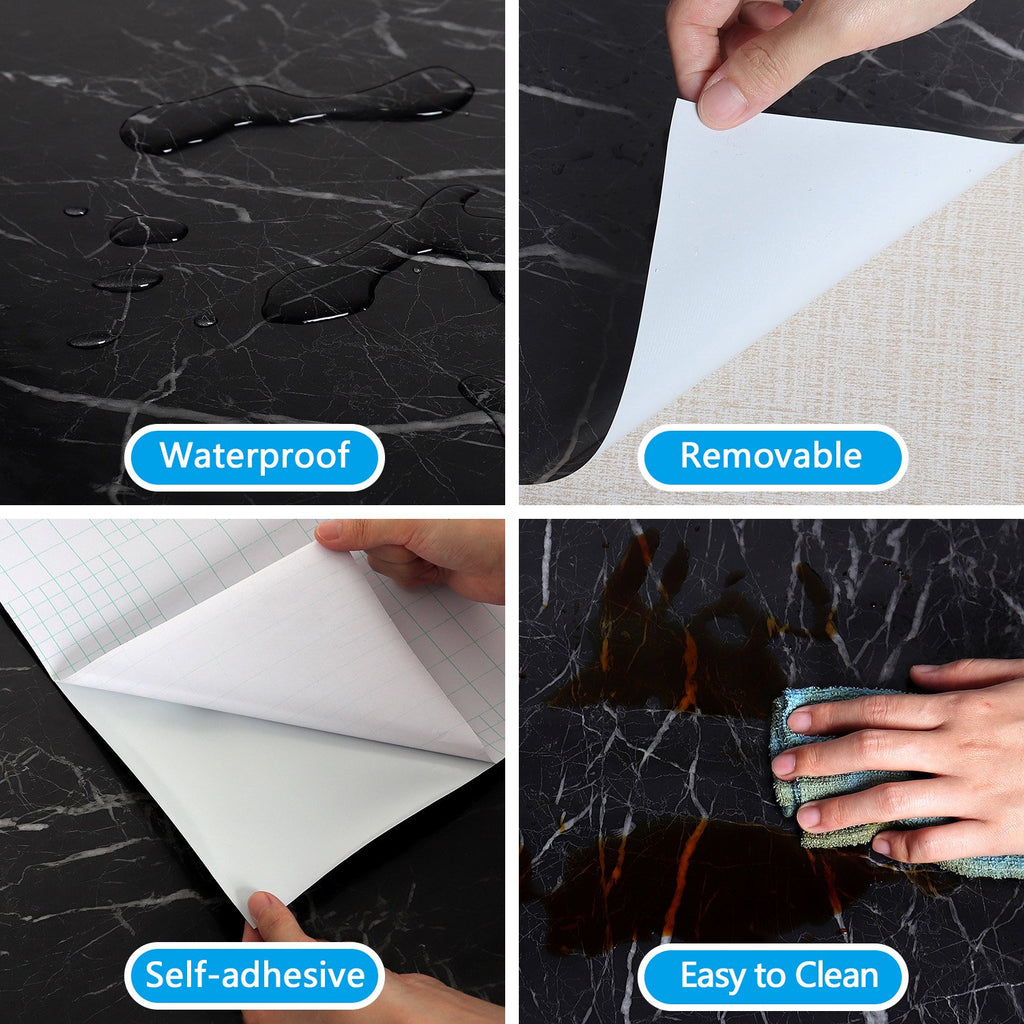Elegant waterproof marble sheet sticker