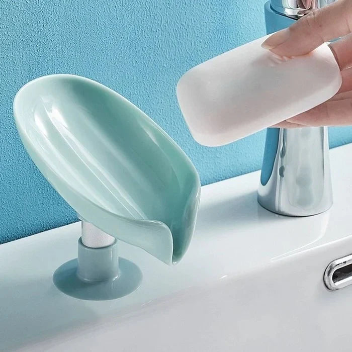 Fast-drying soap holder with suction