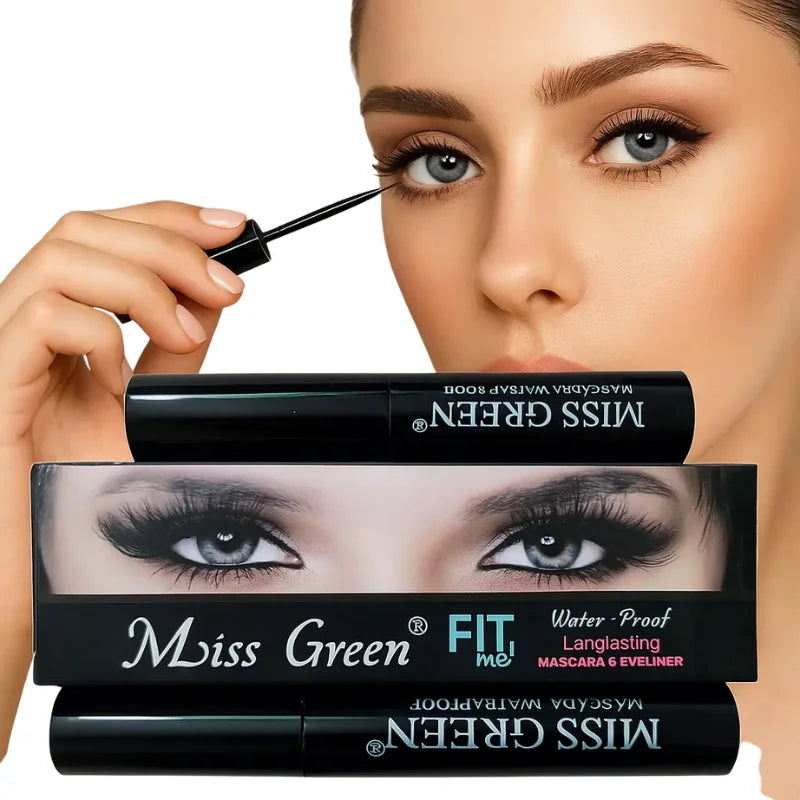 Waterproof mascara + eyeliner duo