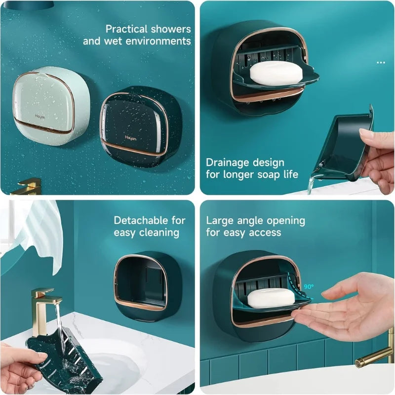 Wall-mounted soap holder