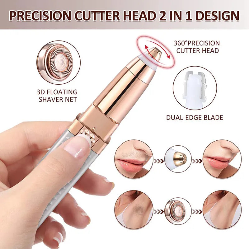 Silver Facial Hair Remover & Eyebrow Trimmer