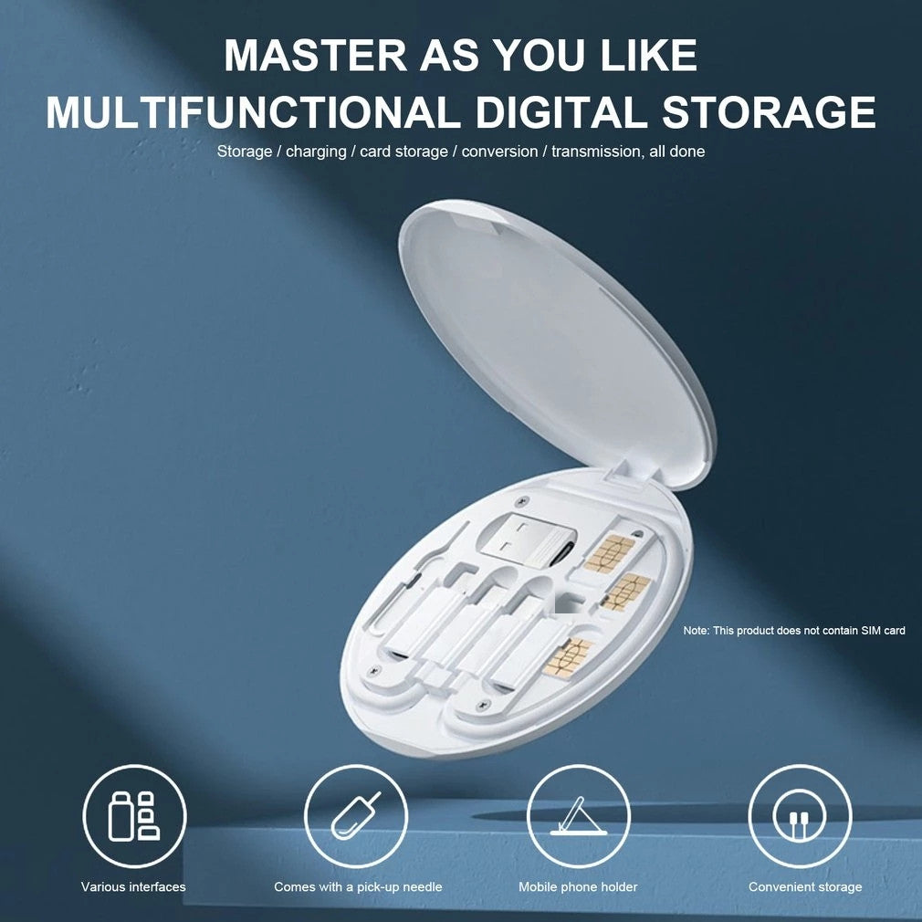 Smart Storage Box with Multiple Cables & Connectors