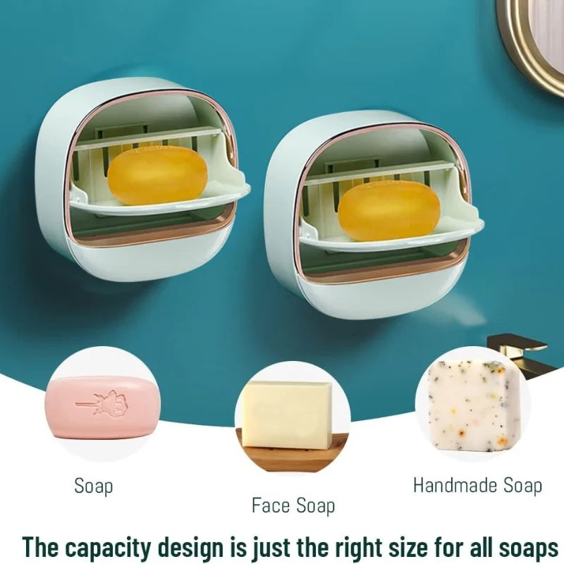 Wall-mounted soap holder