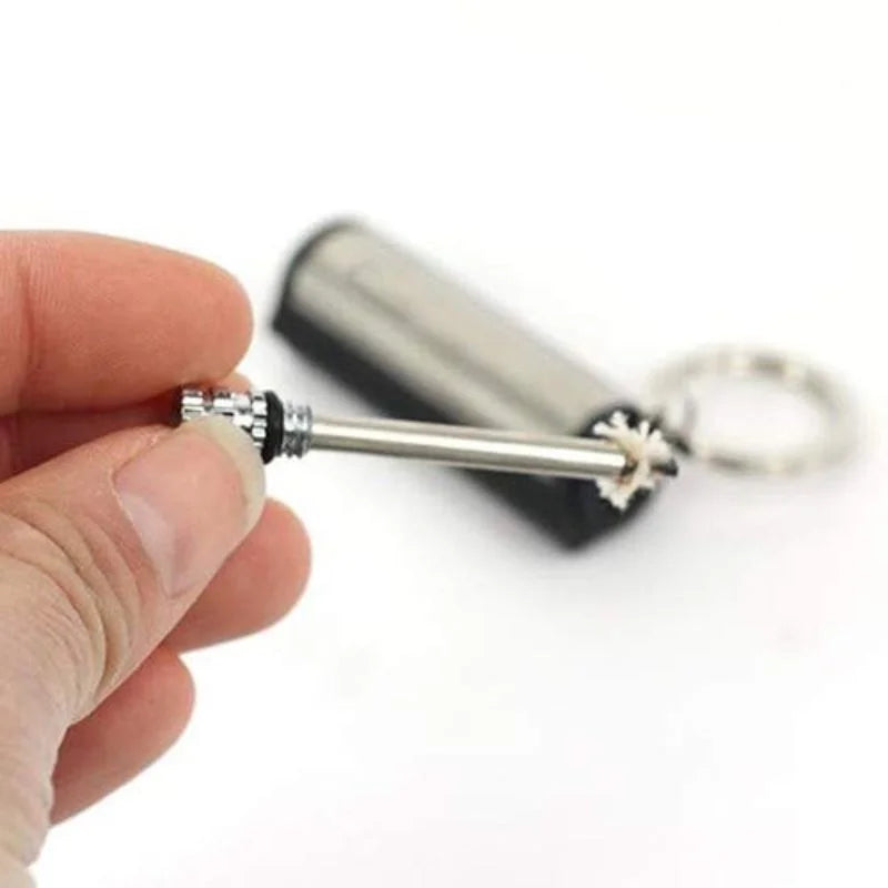 Permanent Match Striker Flint Stone Lighter with Keychain