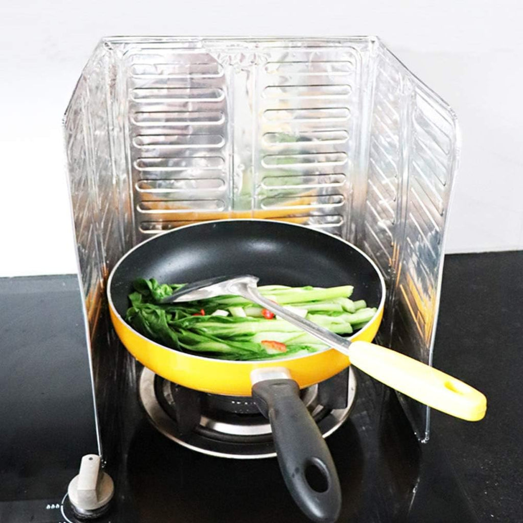 Foldable stove oil splatter guard