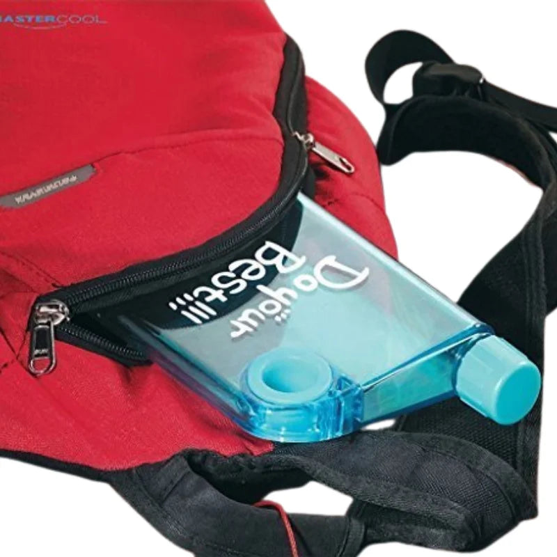 Slim portable notebook-style water bottle